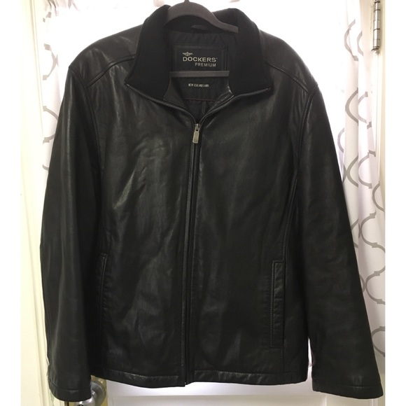 dockers premium leather jacket